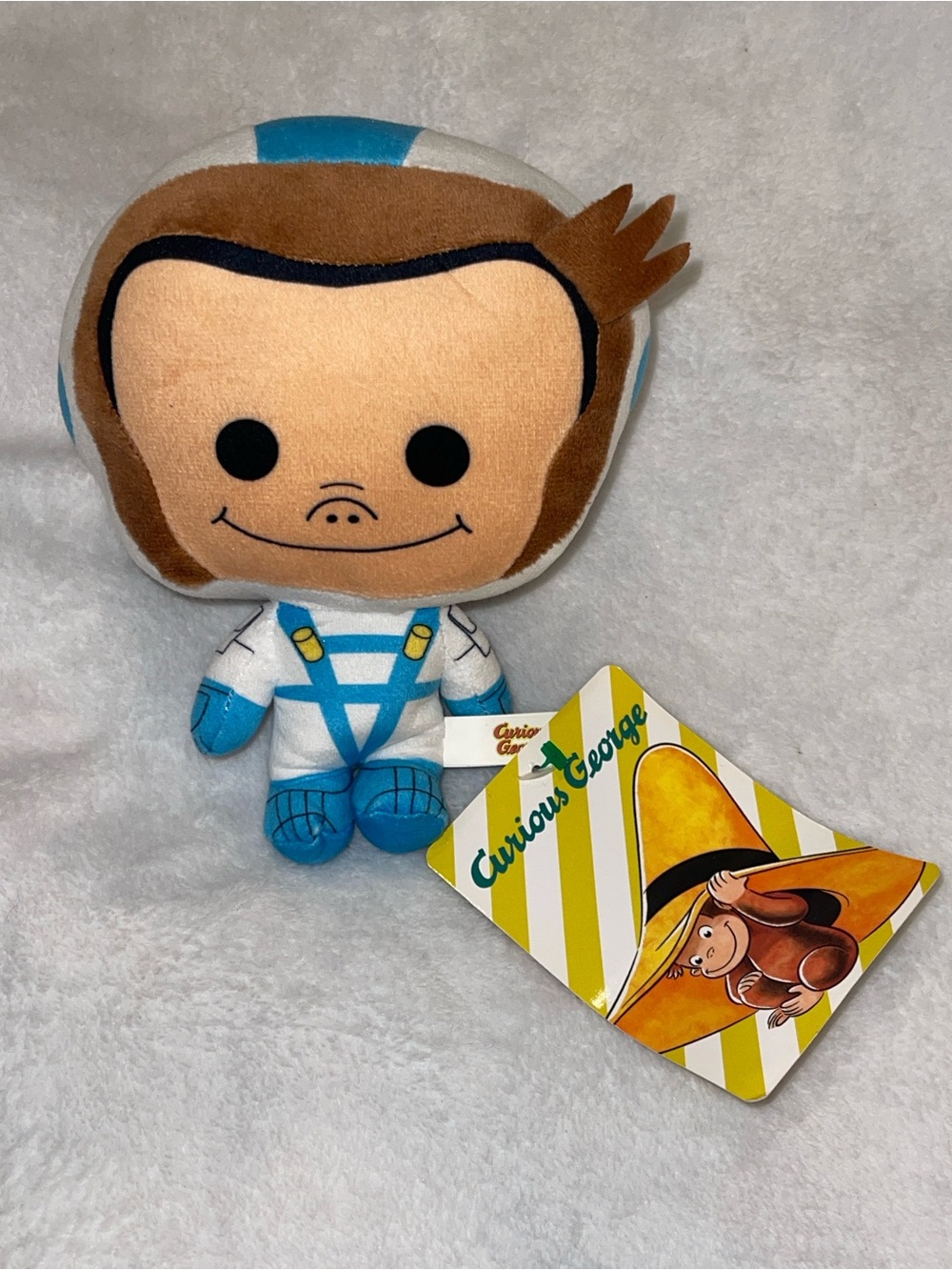 Curious George Plush Doll - Blue and Brown Space Outfit NWT